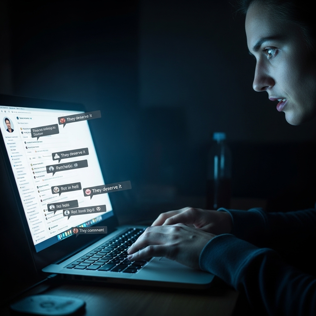 Wypisywanie złośliwych komentarzy w internecie