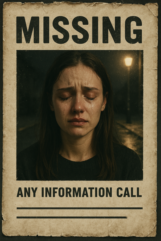 Plakat osoby zaginionej
