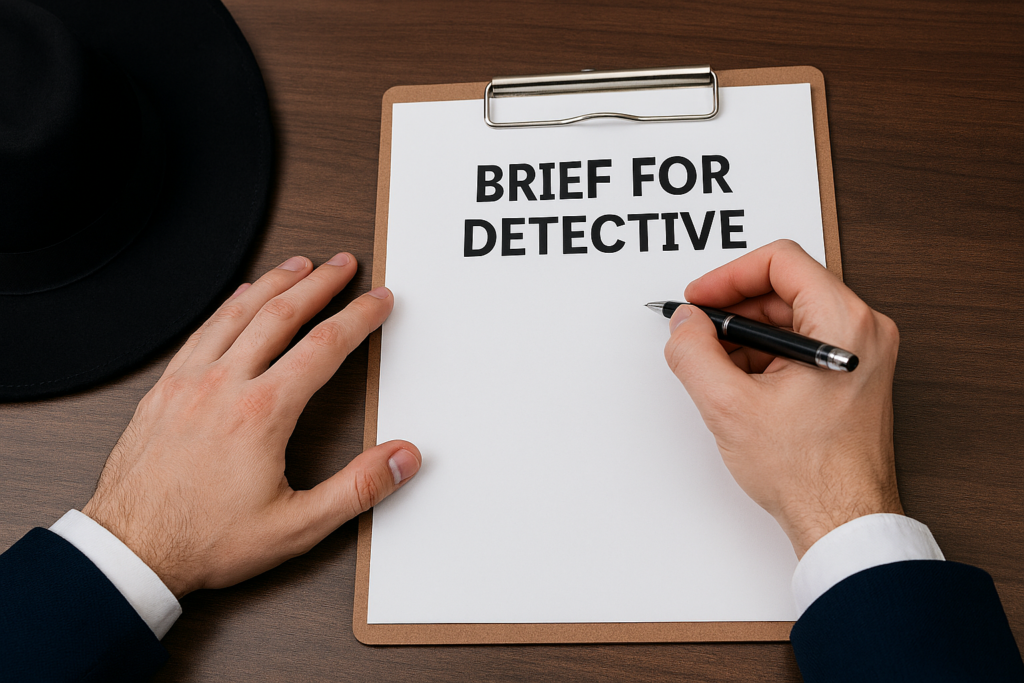Przygotowanie briefu dla detektywa